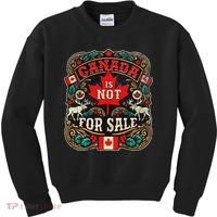 Canada Is Not For Sale Est. 1867 Proud Canadian Kids Sweatshirt thumb 0