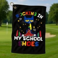 Catrocking I N My School Shoes Golf Towel thumb 1