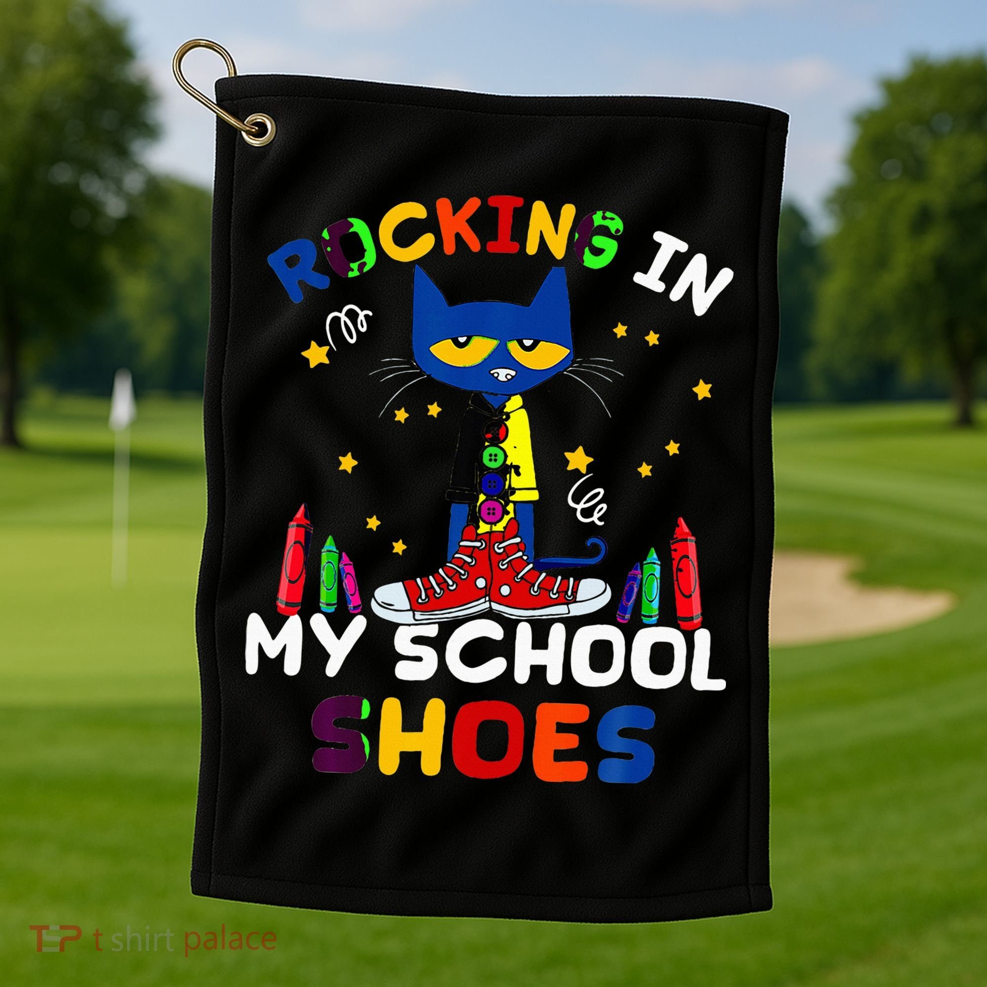 Catrocking I N My School Shoes Golf Towel