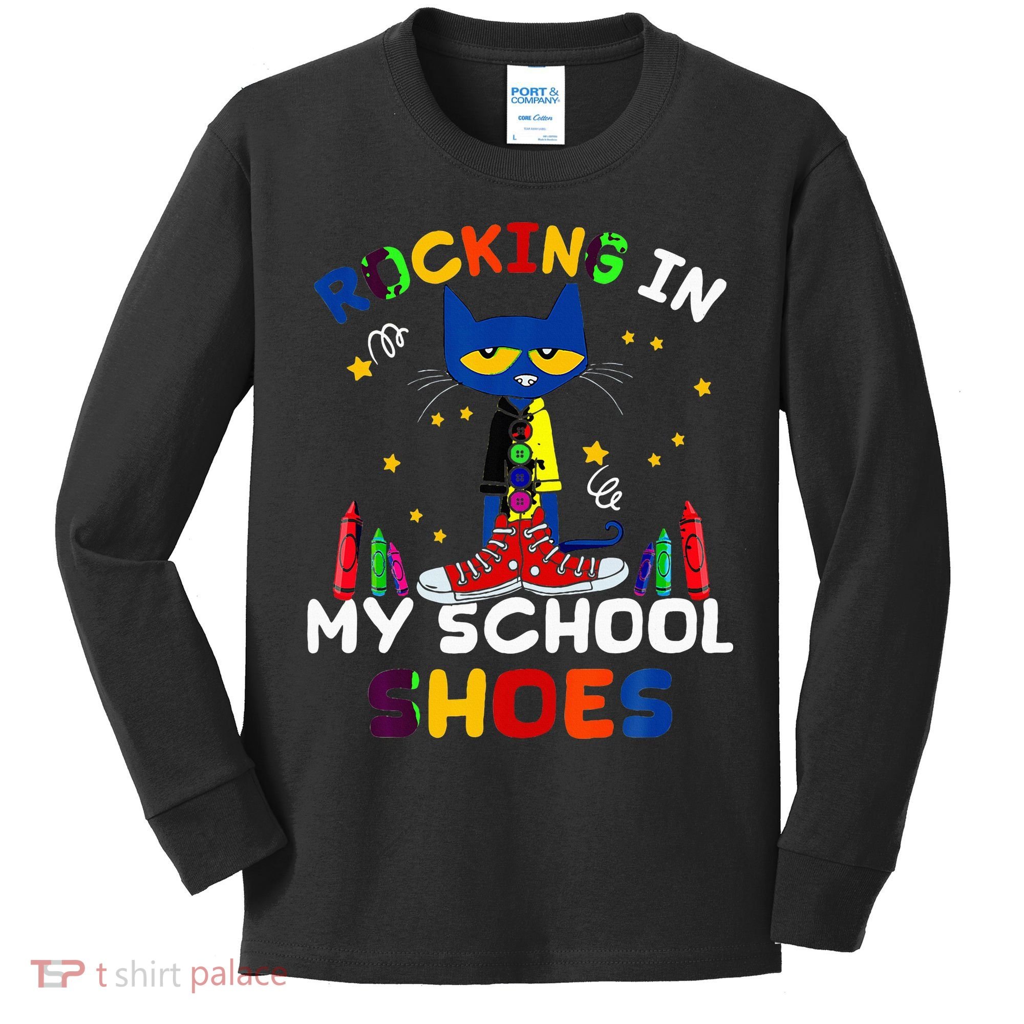 Catrocking I N My School Shoes Kids Long Sleeve Shirt
