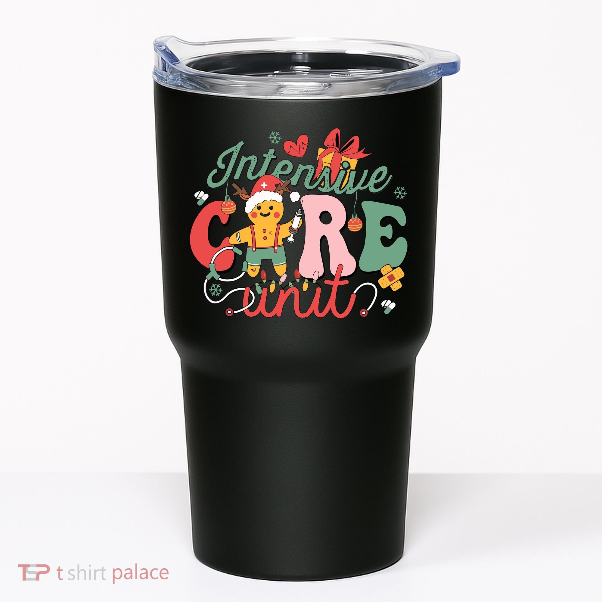 Christmas Icu Nurse Hospital Gingerbread Intensive Care Unit Tumbler