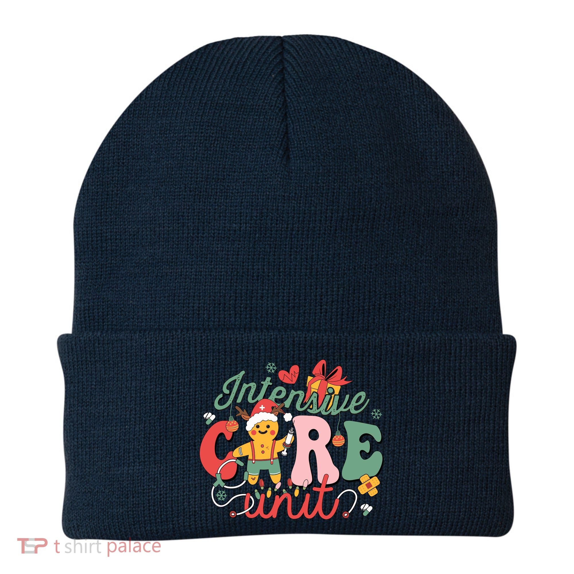 Christmas Icu Nurse Hospital Gingerbread Intensive Care Unit Beanie