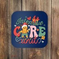 Christmas Icu Nurse Hospital Gingerbread Intensive Care Unit Coaster thumb 0