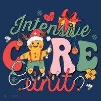 Christmas Icu Nurse Hospital Gingerbread Intensive Care Unit Women's Hoodie thumb 2