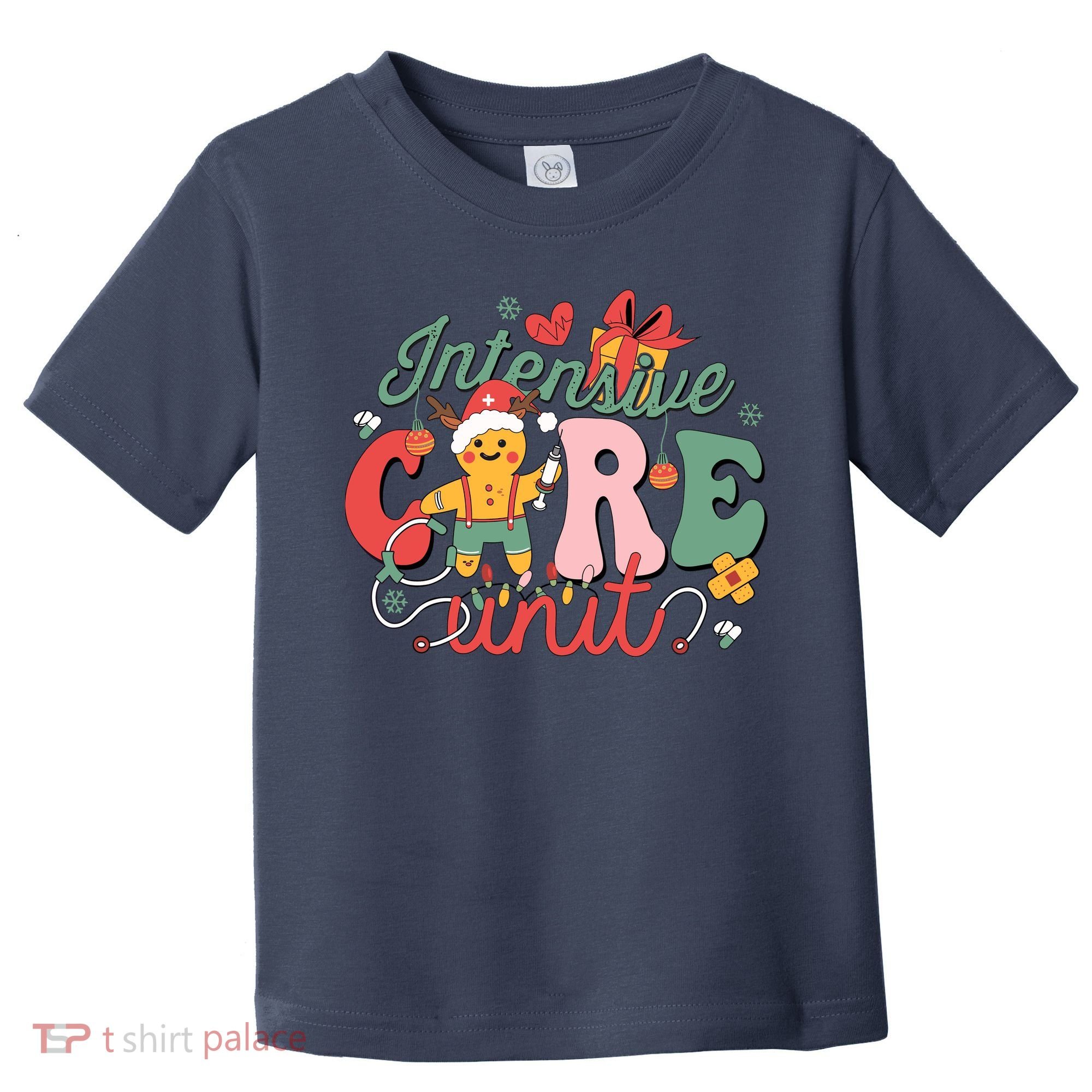 Christmas Icu Nurse Hospital Gingerbread Intensive Care Unit Toddler T-Shirt