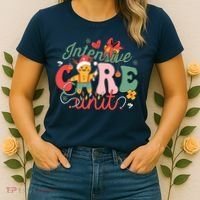 Christmas Icu Nurse Hospital Gingerbread Intensive Care Unit Women's T-Shirt thumb 2