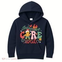 Christmas Icu Nurse Hospital Gingerbread Intensive Care Unit Kids Hoodie thumb 0