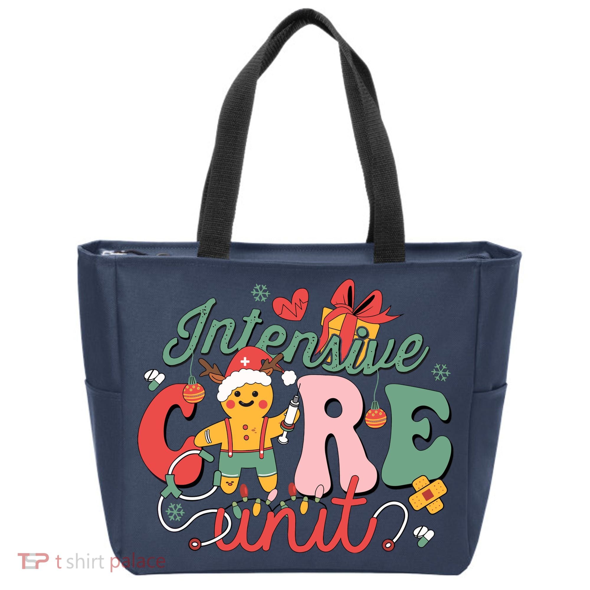 Christmas Icu Nurse Hospital Gingerbread Intensive Care Unit Tote Bag