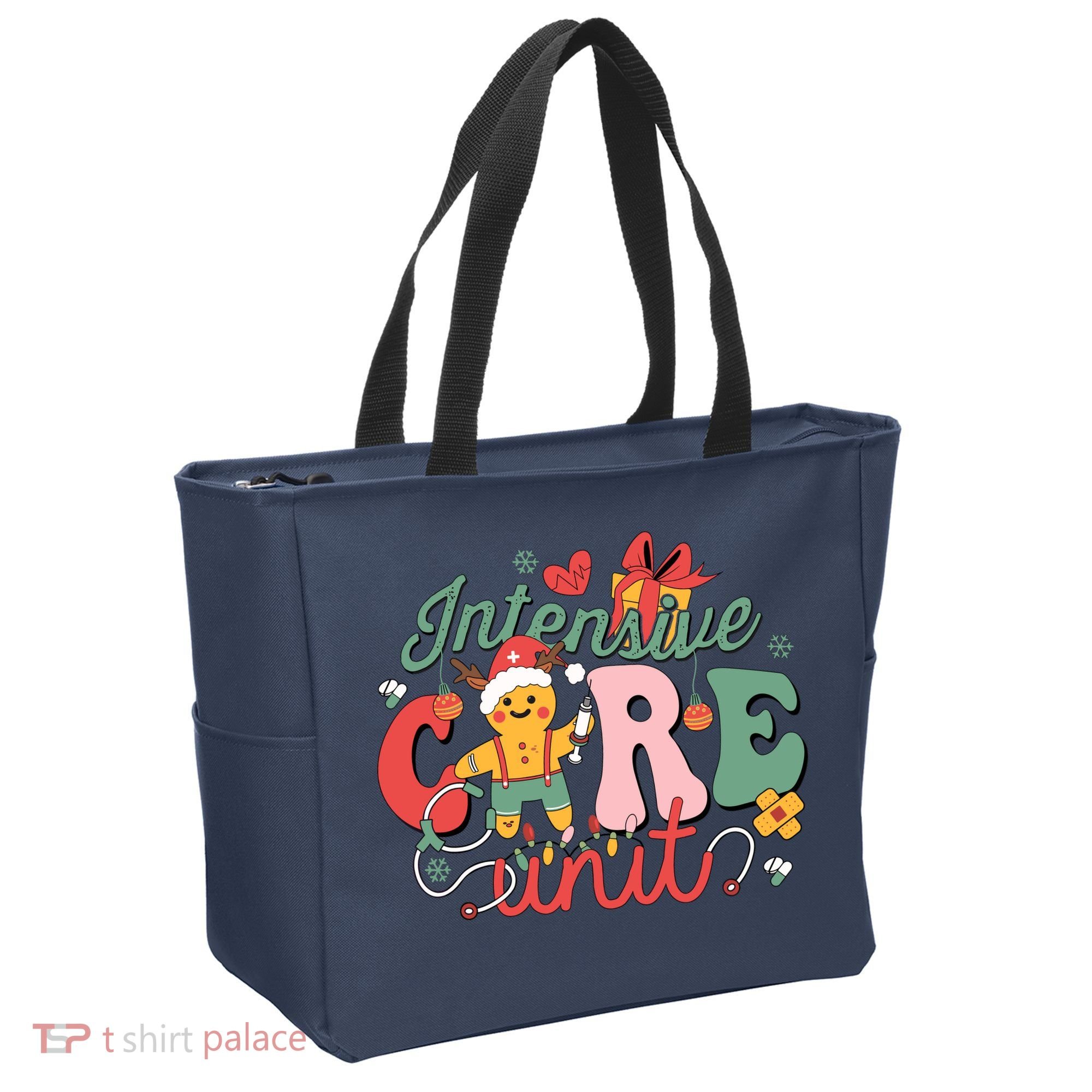 Christmas Icu Nurse Hospital Gingerbread Intensive Care Unit Tote Bag