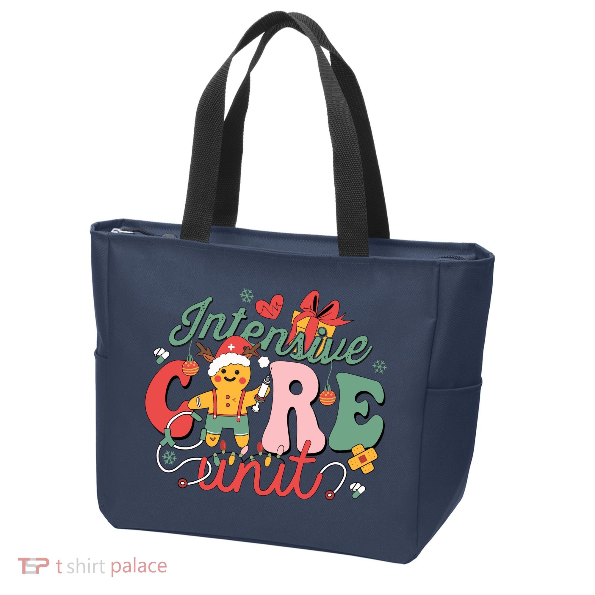 Christmas Icu Nurse Hospital Gingerbread Intensive Care Unit Tote Bag