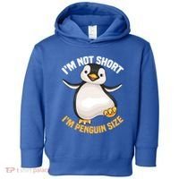 Cool IM Not Short IM Penguin Size Funny Animal Fans Gift Meaningful Gift Toddler Hoodie thumb 0