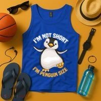Cool IM Not Short IM Penguin Size Funny Animal Fans Gift Meaningful Gift Tank Top thumb 4