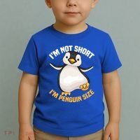 Cool IM Not Short IM Penguin Size Funny Animal Fans Gift Meaningful Gift Toddler T-Shirt thumb 2