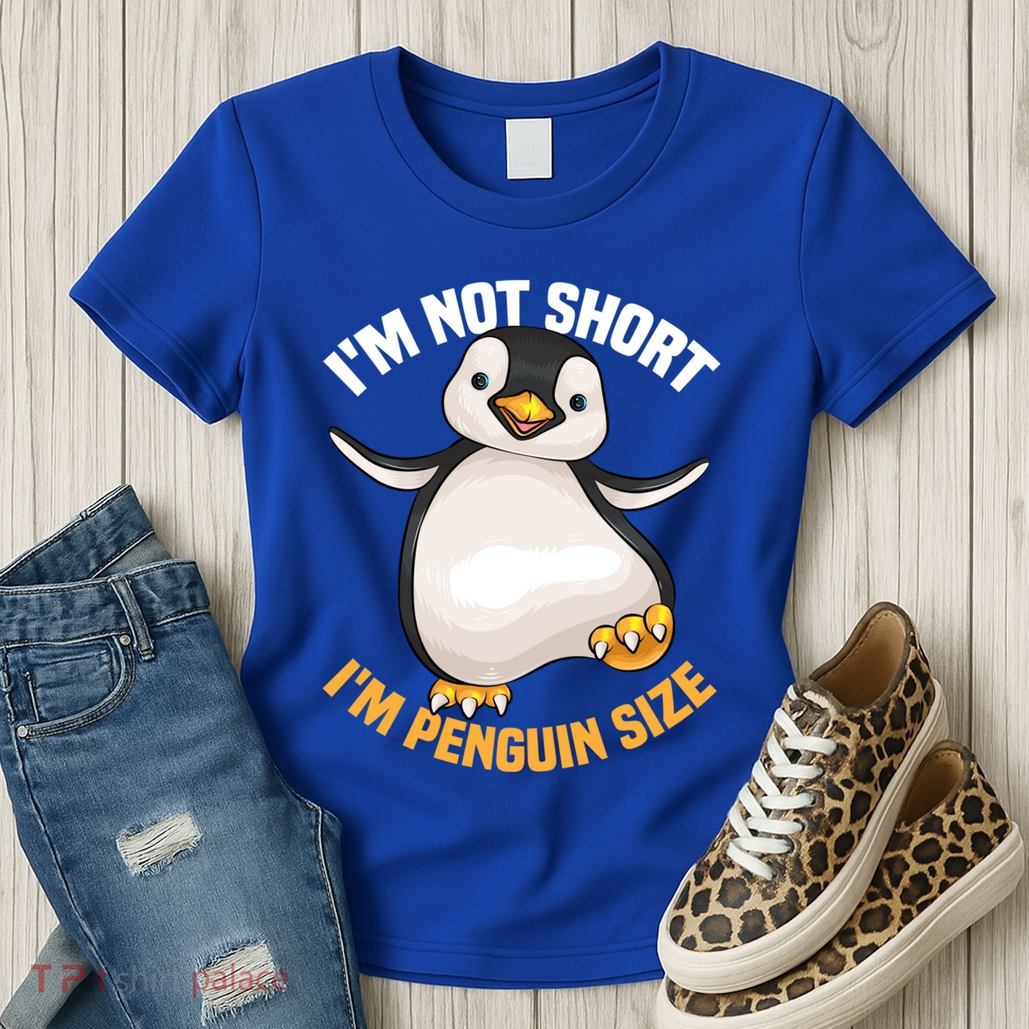 Cool IM Not Short IM Penguin Size Funny Animal Fans Gift Meaningful Gift Women's T-Shirt