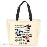 Cow IM Not Crazy IM Just Special Maybe IM Crazy Tote Bag thumb 0