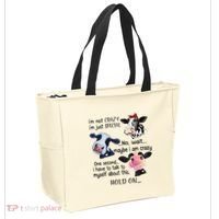 Cow IM Not Crazy IM Just Special Maybe IM Crazy Tote Bag thumb 2