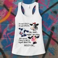 Cow IM Not Crazy IM Just Special Maybe IM Crazy Women's Tank Top thumb 3
