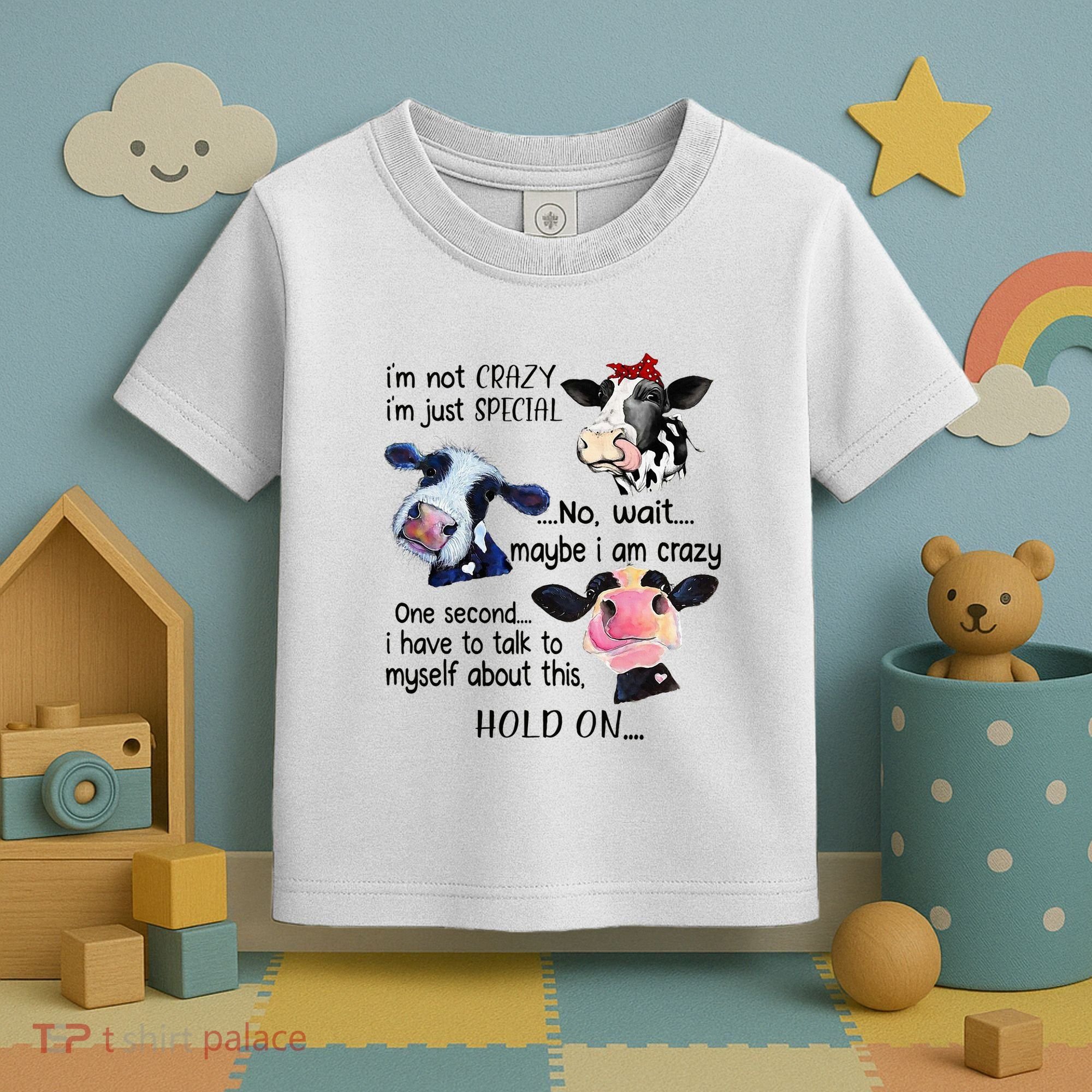 Cow IM Not Crazy IM Just Special Maybe IM Crazy Toddler T-Shirt