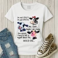 Cow IM Not Crazy IM Just Special Maybe IM Crazy Women's T-Shirt thumb 3