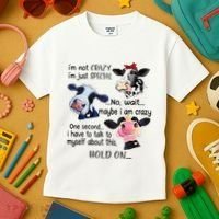Cow IM Not Crazy IM Just Special Maybe IM Crazy Kids T-Shirt thumb 3