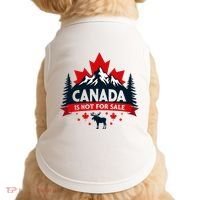 Canada Is Not For Sale Est. 1867 Proud Canadian Doggie Tank thumb 0