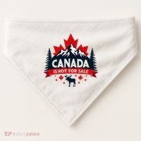 Canada Is Not For Sale Est. 1867 Proud Canadian USA-Made Doggie Bandana thumb 0