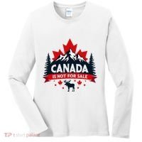 Canada Is Not For Sale Est. 1867 Proud Canadian Women's Long Sleeve Shirt thumb 0