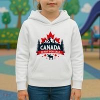 Canada Is Not For Sale Est. 1867 Proud Canadian Kids Hoodie thumb 3