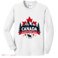 Canada Is Not For Sale Est. 1867 Proud Canadian Kids Long Sleeve Shirt thumb 0
