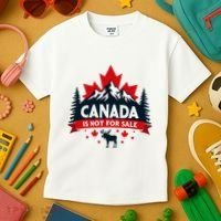 Canada Is Not For Sale Est. 1867 Proud Canadian Kids T-Shirt thumb 3