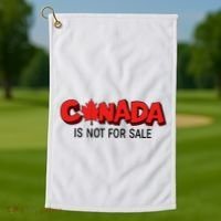 Canada Is Not For Sale Golf Towel thumb 1