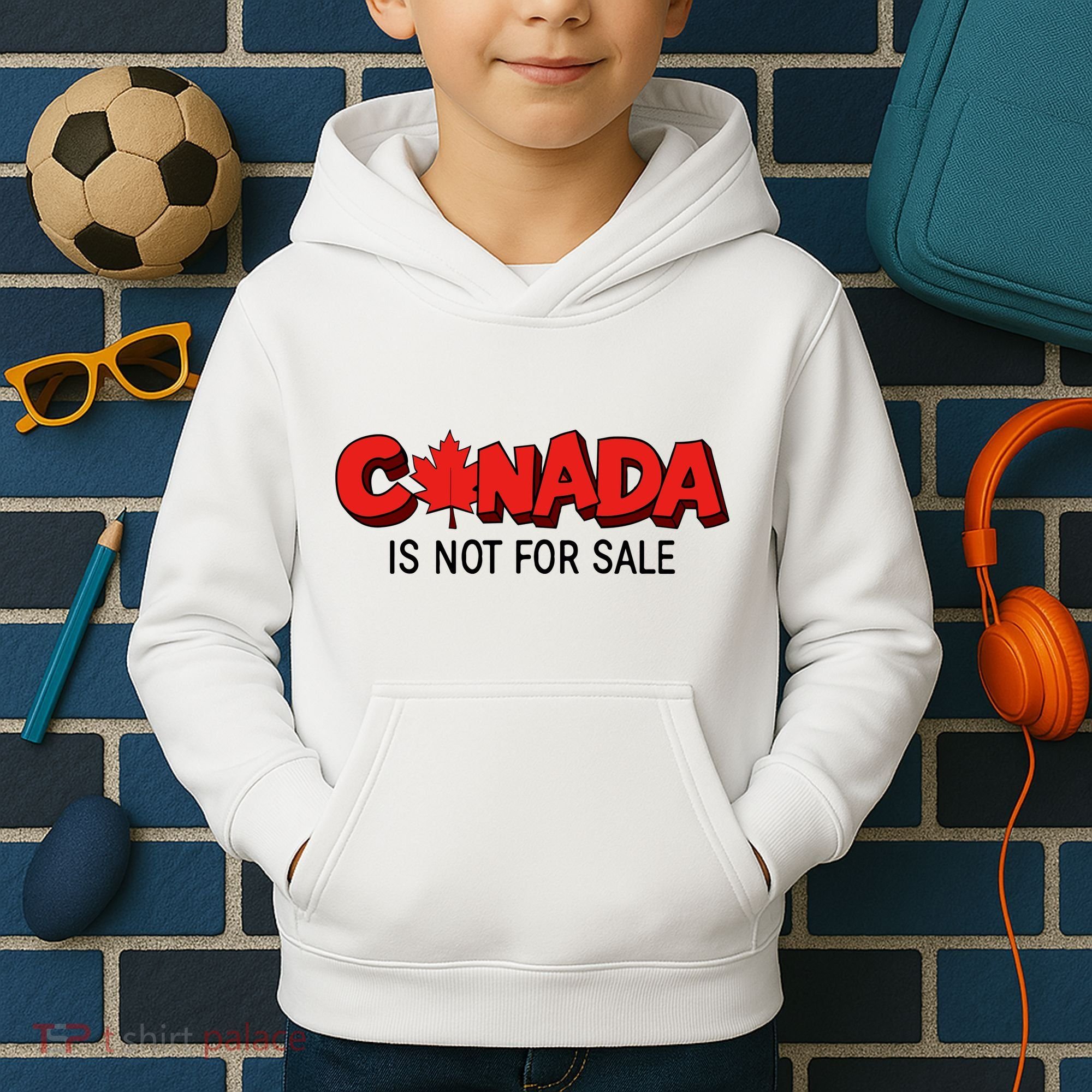 Canada Is Not For Sale Kids Hoodie