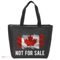 Canada Is Not For Sale Canadian Flag Tote Bag thumb 0