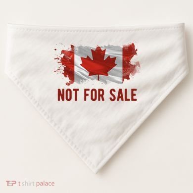 Canada Is Not For Sale Canadian Flag USA-Made Doggie Bandana