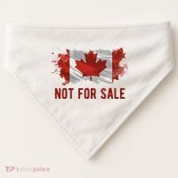 Canada Is Not For Sale Canadian Flag USA-Made Doggie Bandana thumb 0