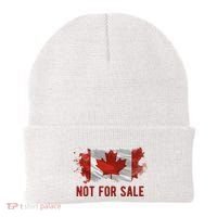 Canada Is Not For Sale Canadian Flag Beanie thumb 0