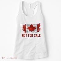 Canada Is Not For Sale Canadian Flag Women's Tank Top thumb 0