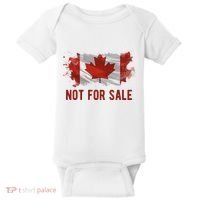Canada Is Not For Sale Canadian Flag Baby Bodysuit thumb 0