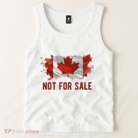 Canada Is Not For Sale Canadian Flag Tank Top thumb 2