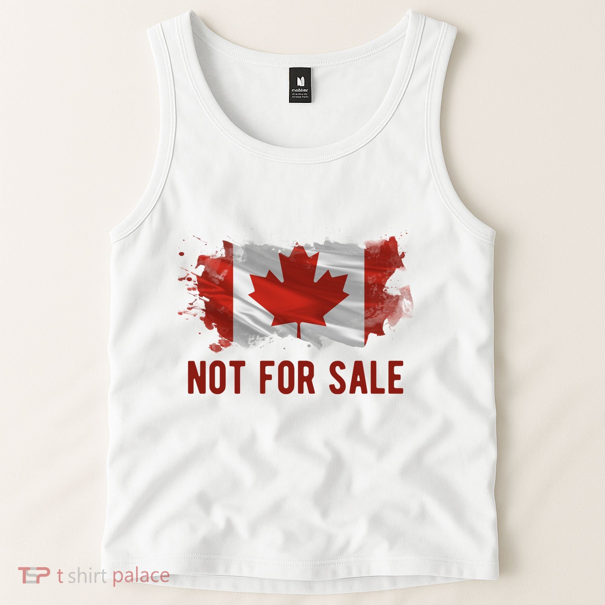 Canada Is Not For Sale Canadian Flag Tank Top