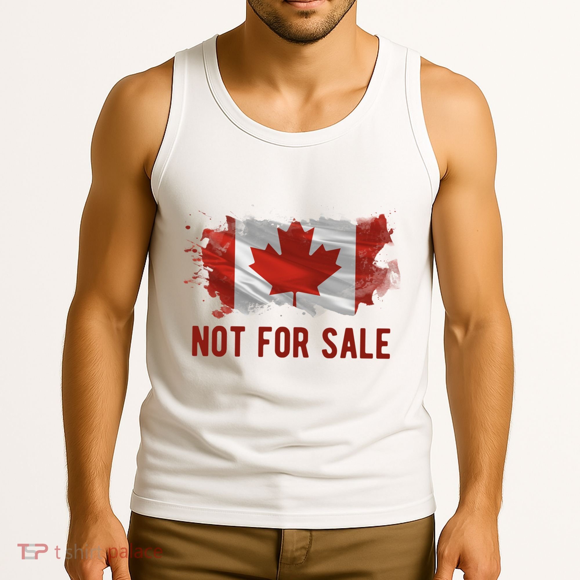 Canada Is Not For Sale Canadian Flag Tank Top