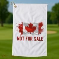 Canada Is Not For Sale Canadian Flag Golf Towel thumb 1