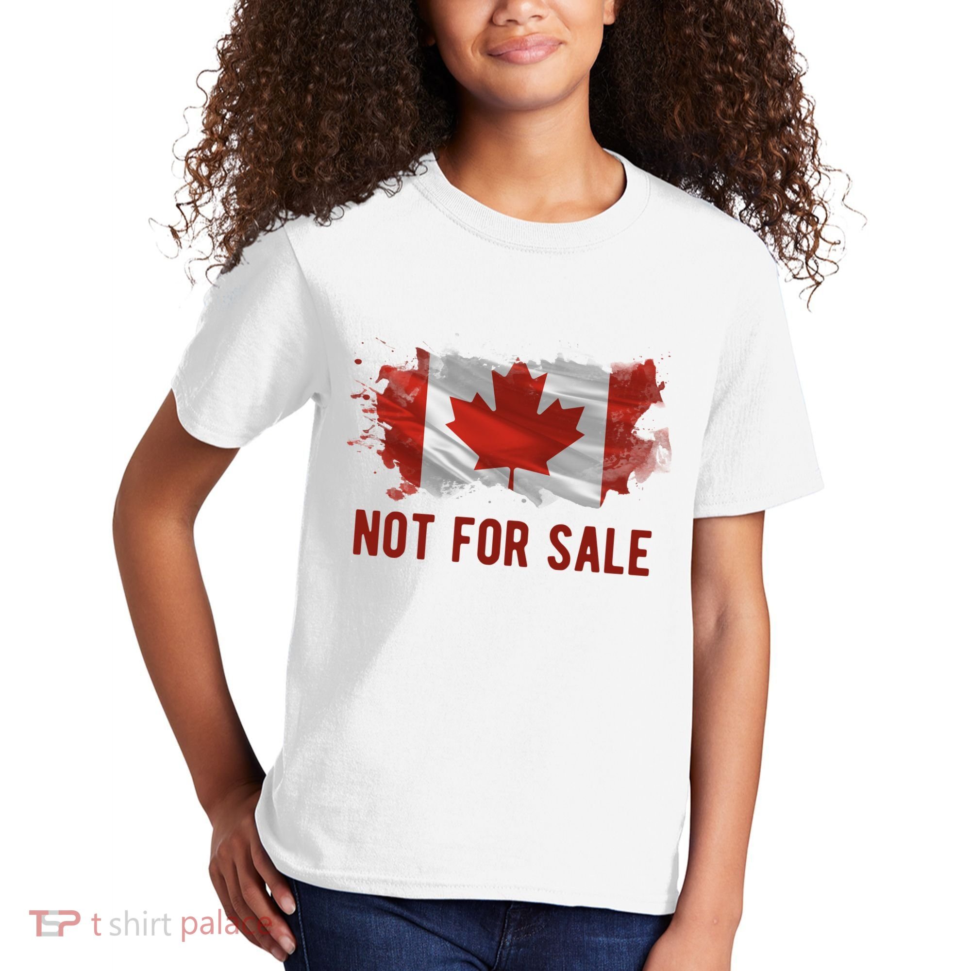 Canada Is Not For Sale Canadian Flag Kids T-Shirt