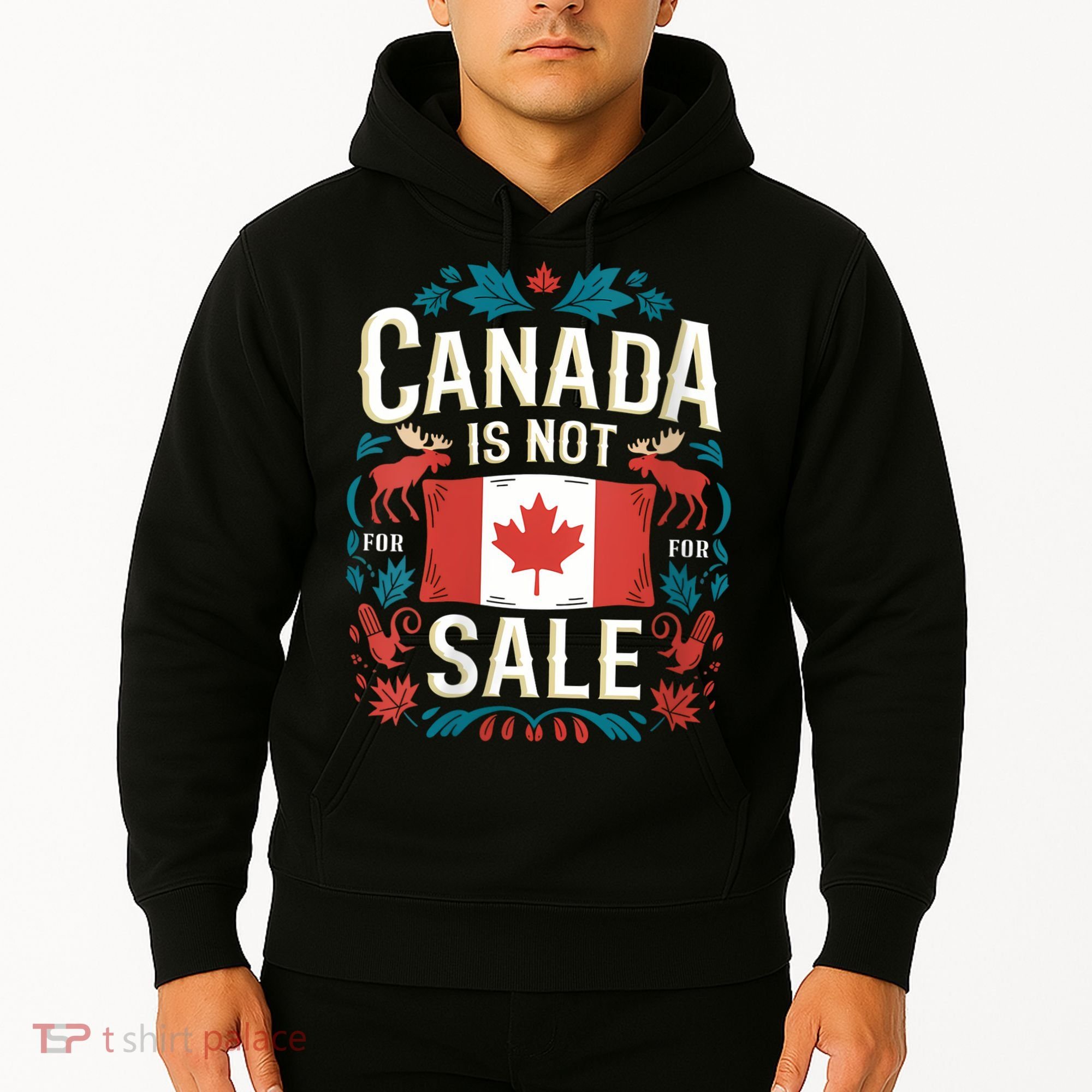 Canada Is Not For Sale Vneck Hoodie