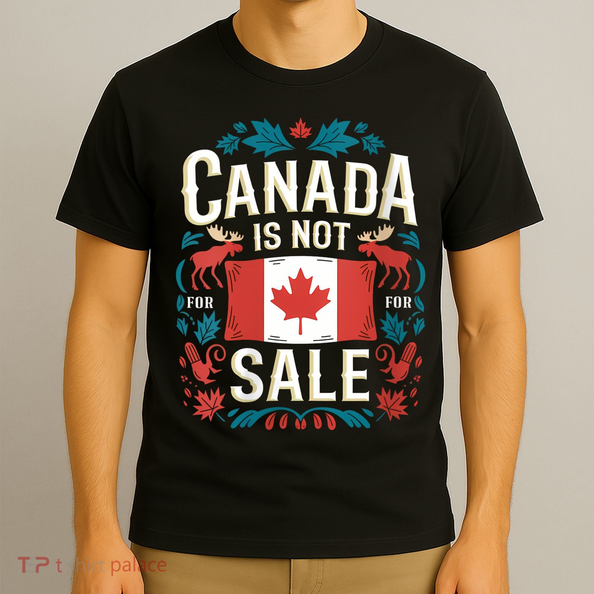 Canada Is Not For Sale Vneck T-Shirt