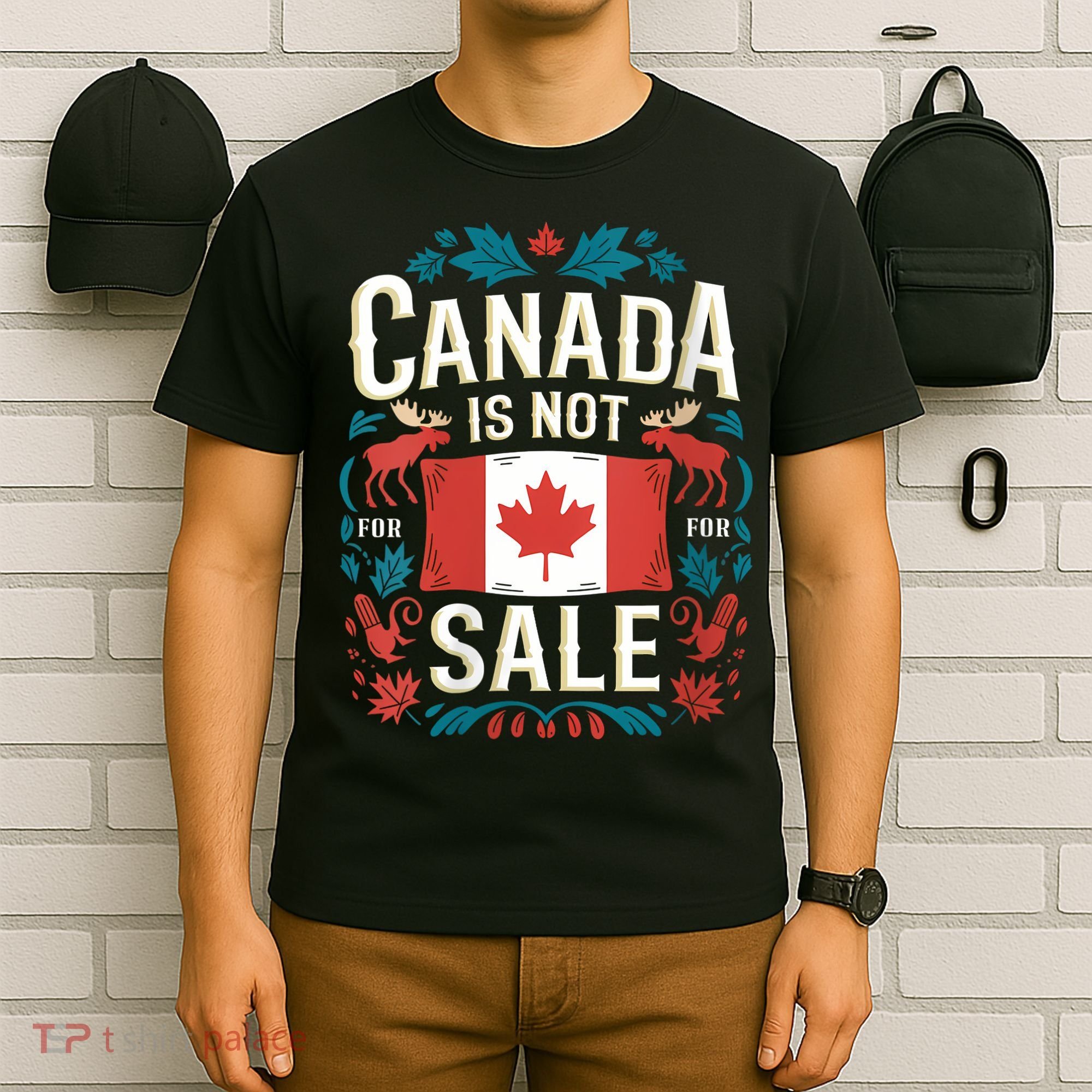 Canada Is Not For Sale Vneck T-Shirt
