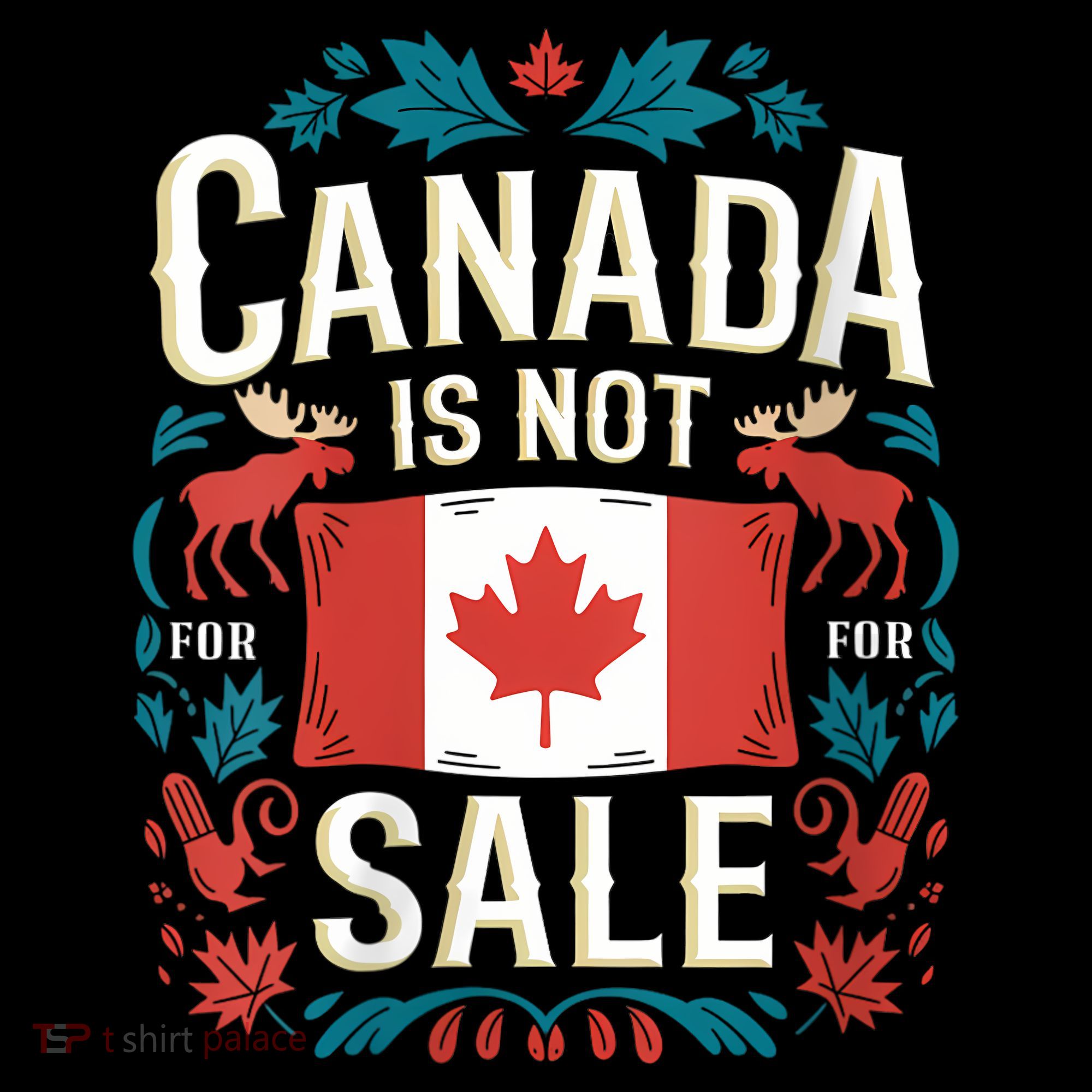 Canada Is Not For Sale Vneck T-Shirt