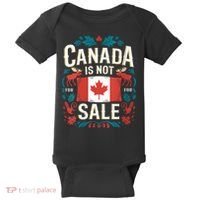 Canada Is Not For Sale Vneck Baby Bodysuit thumb 0