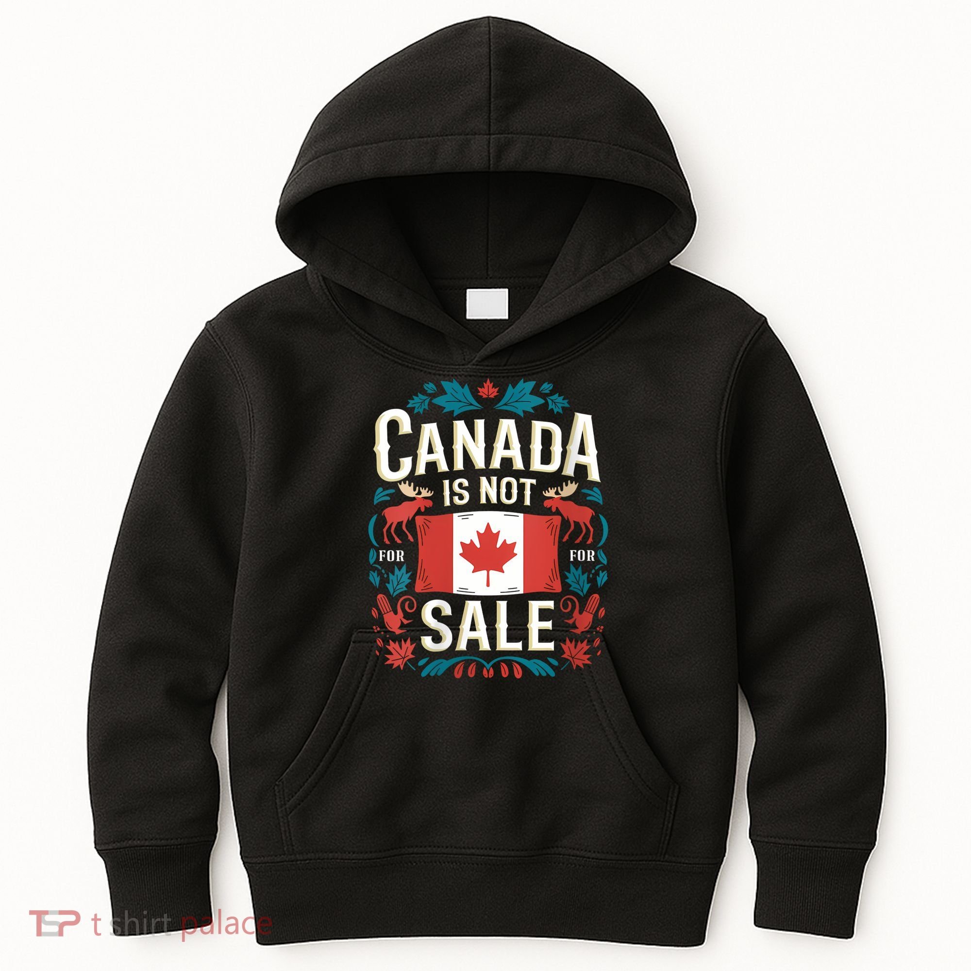 Canada Is Not For Sale Vneck Kids Hoodie