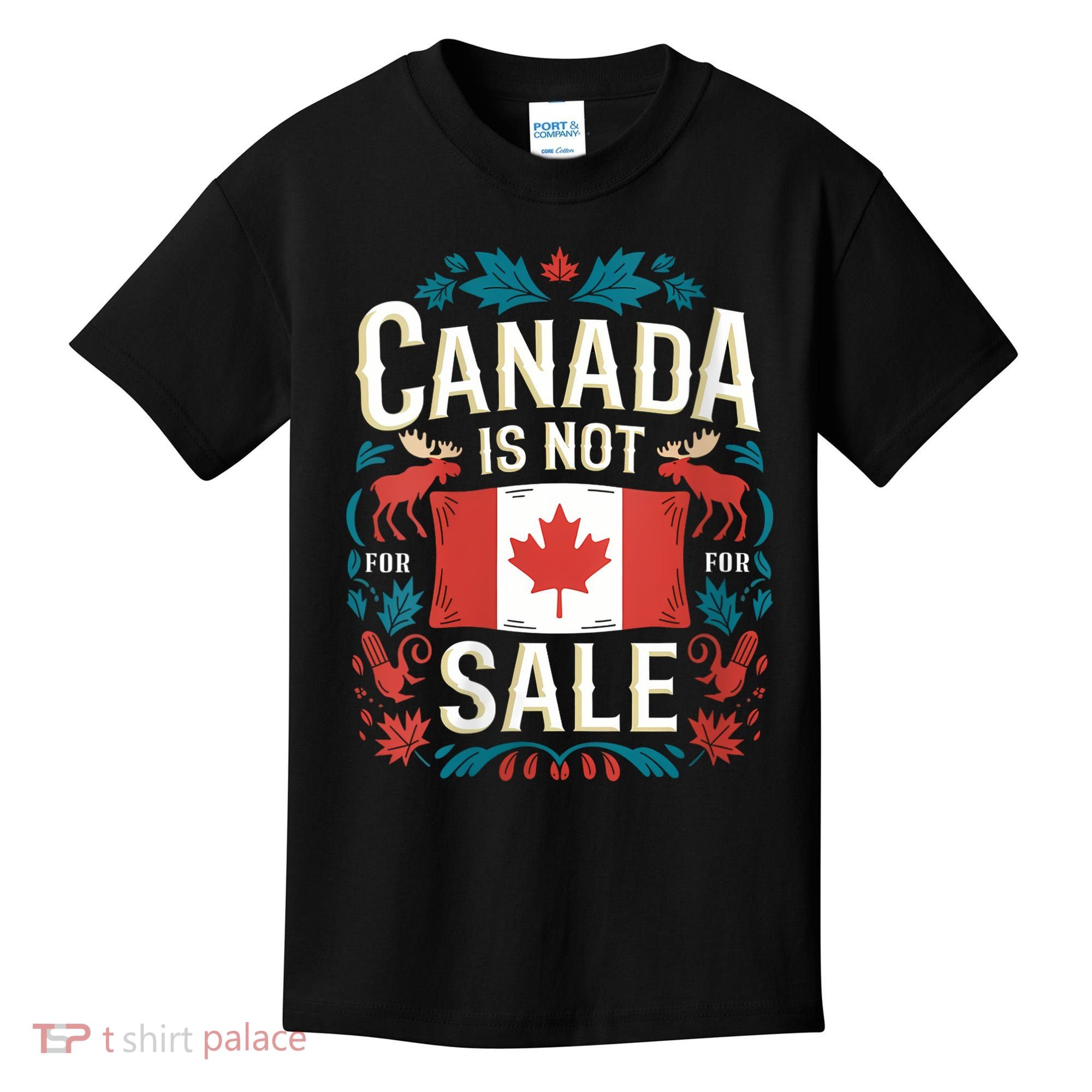 Canada Is Not For Sale Vneck Kids T-Shirt